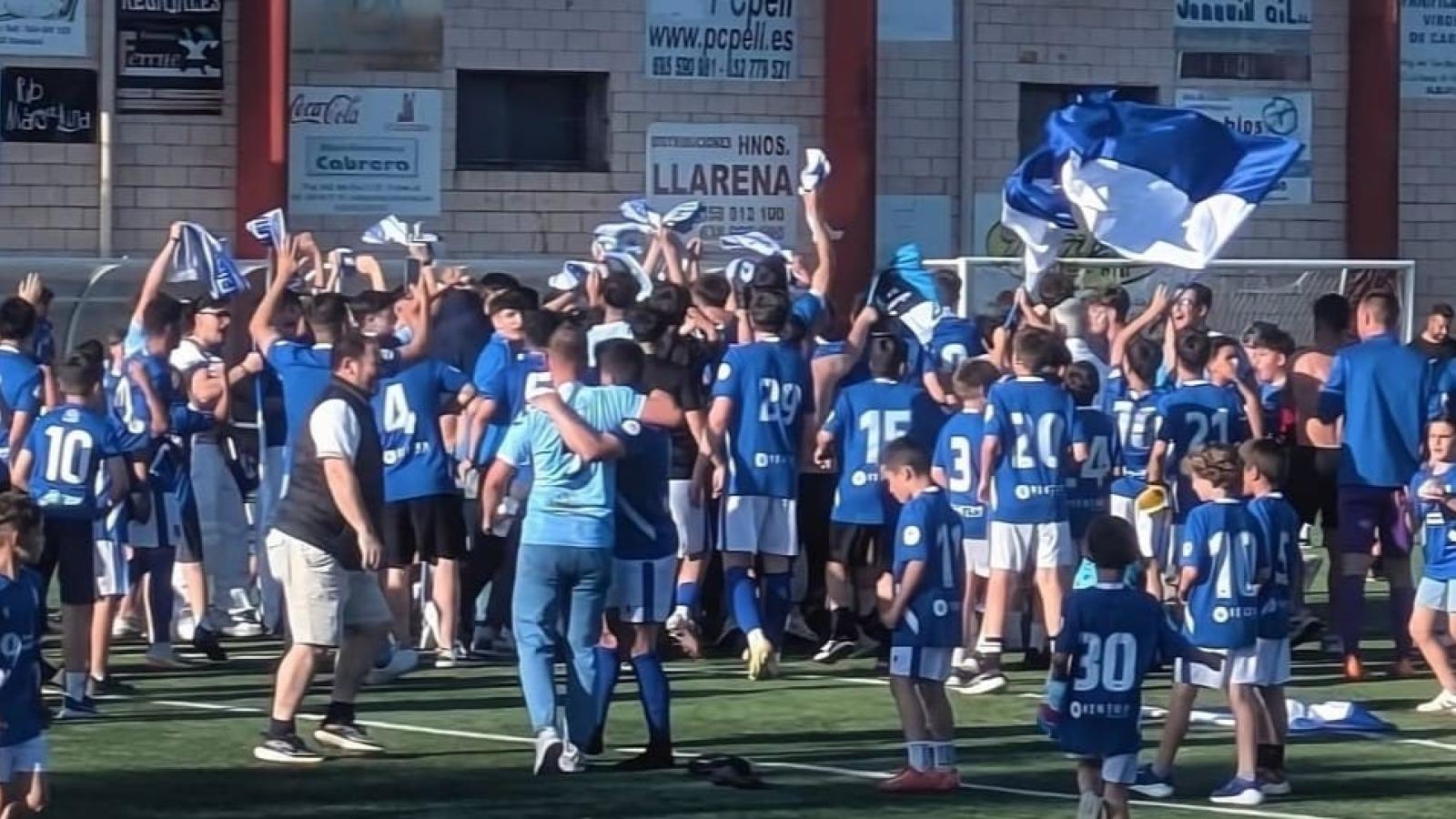 Celebración del ascenso del Alburquerque