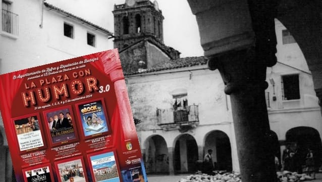 Plaza Chica hace años y parte del cartel