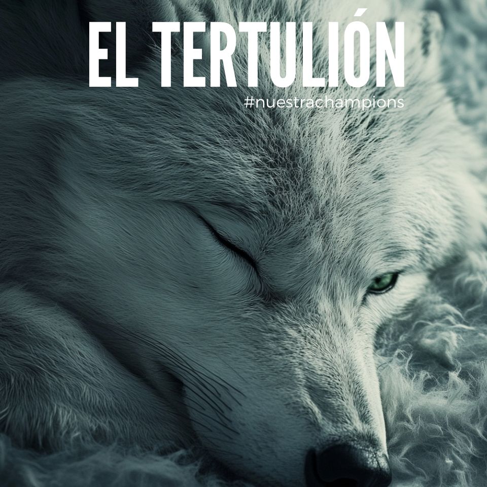 Lobo serón dormido y preocupado.