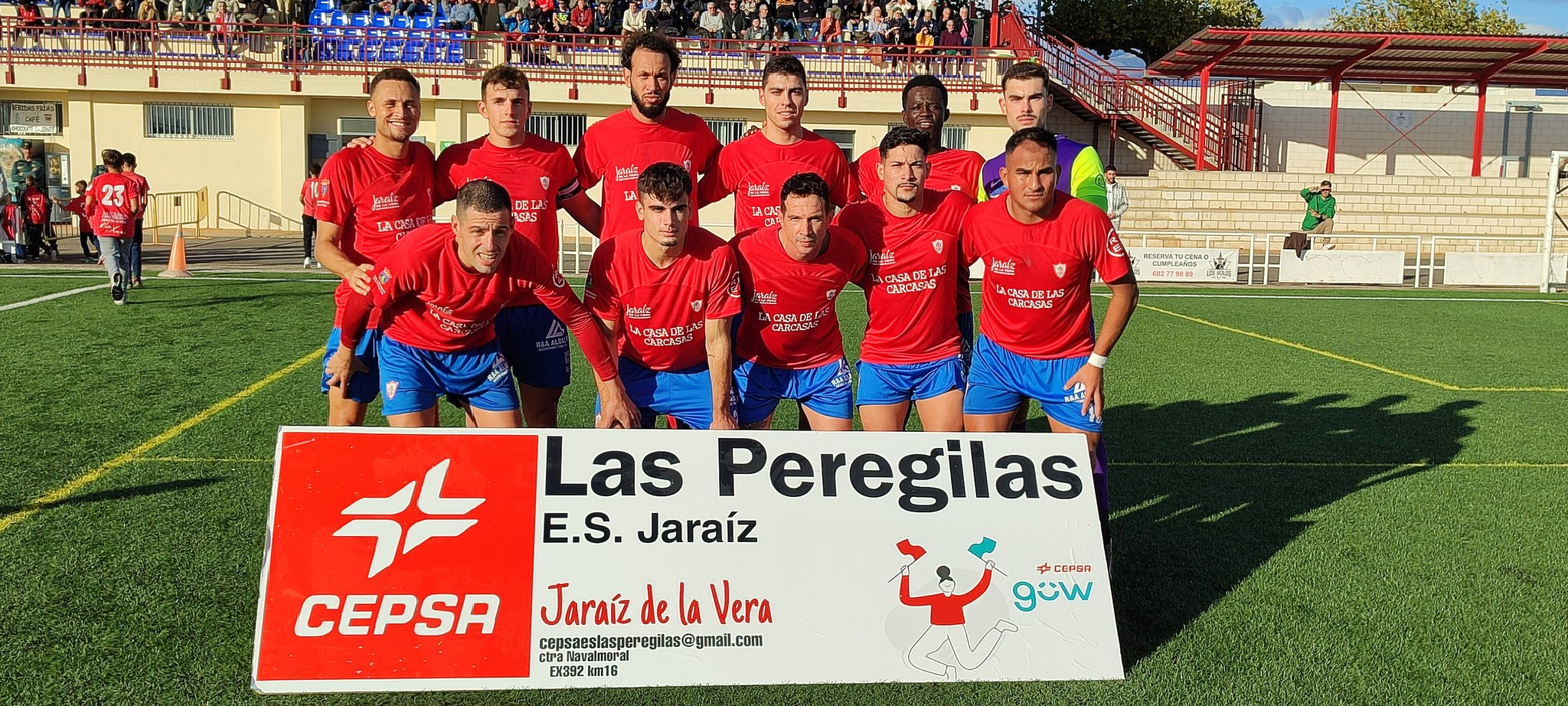 'Once' del Jaraíz antes de su partido ante el Atlético Pueblonuevo.