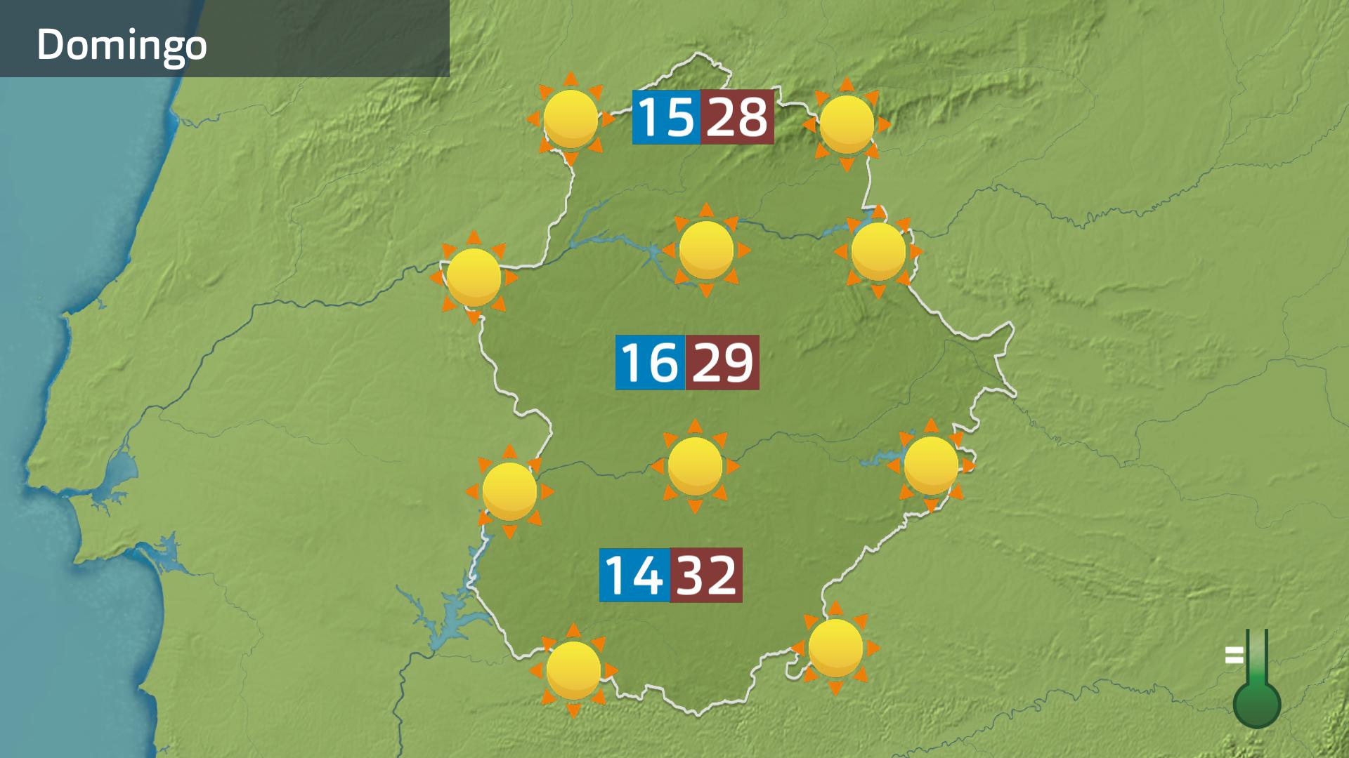 Mapa de previsión del domingo 5 de octubre