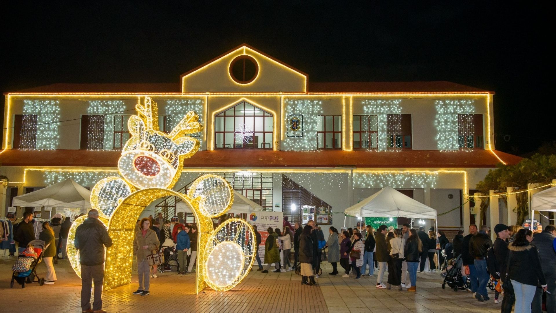 Público de compras en navidad