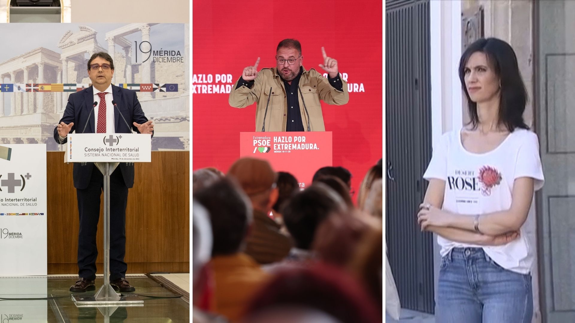 José María Vergeles, Antonio Rodríguez Osuna y Miriam García Cabezas en imágenes de archivo