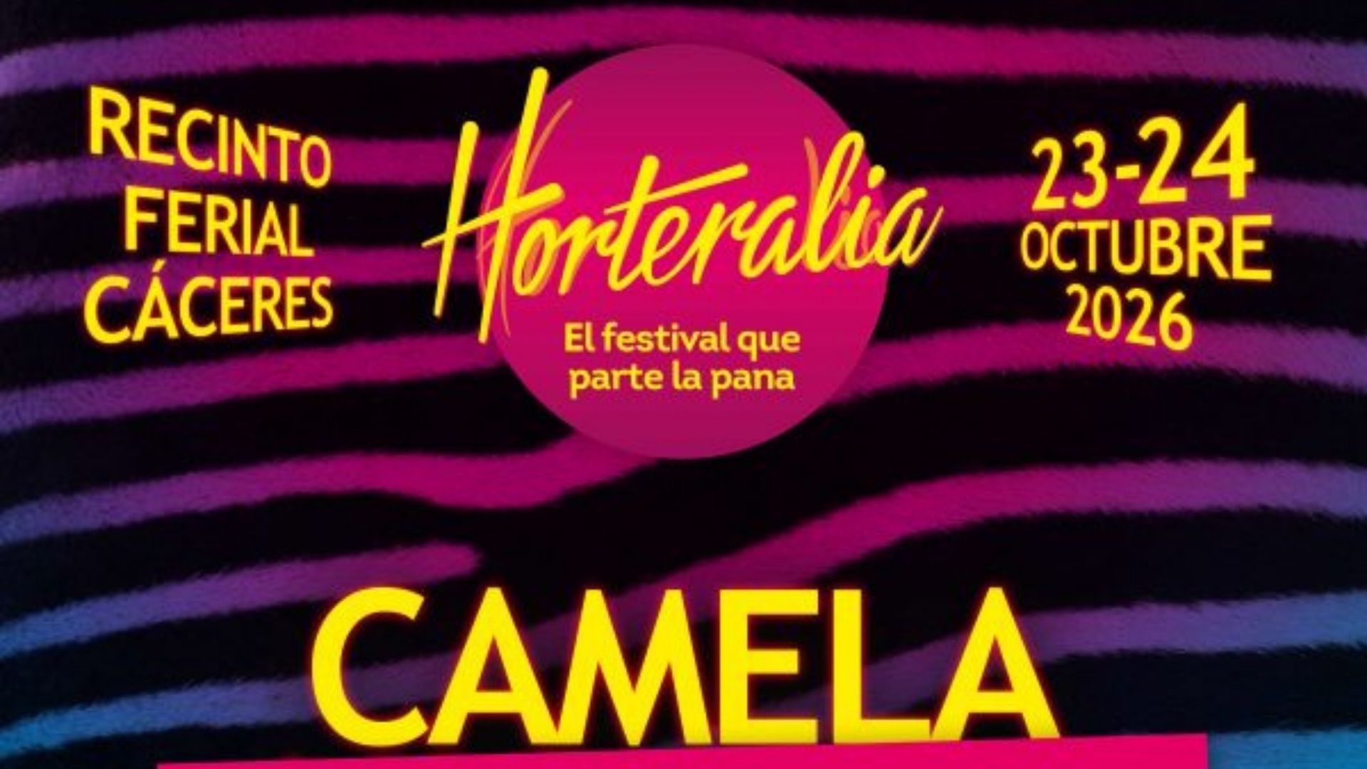 Cartel de la actuación de Camela en Horteralia