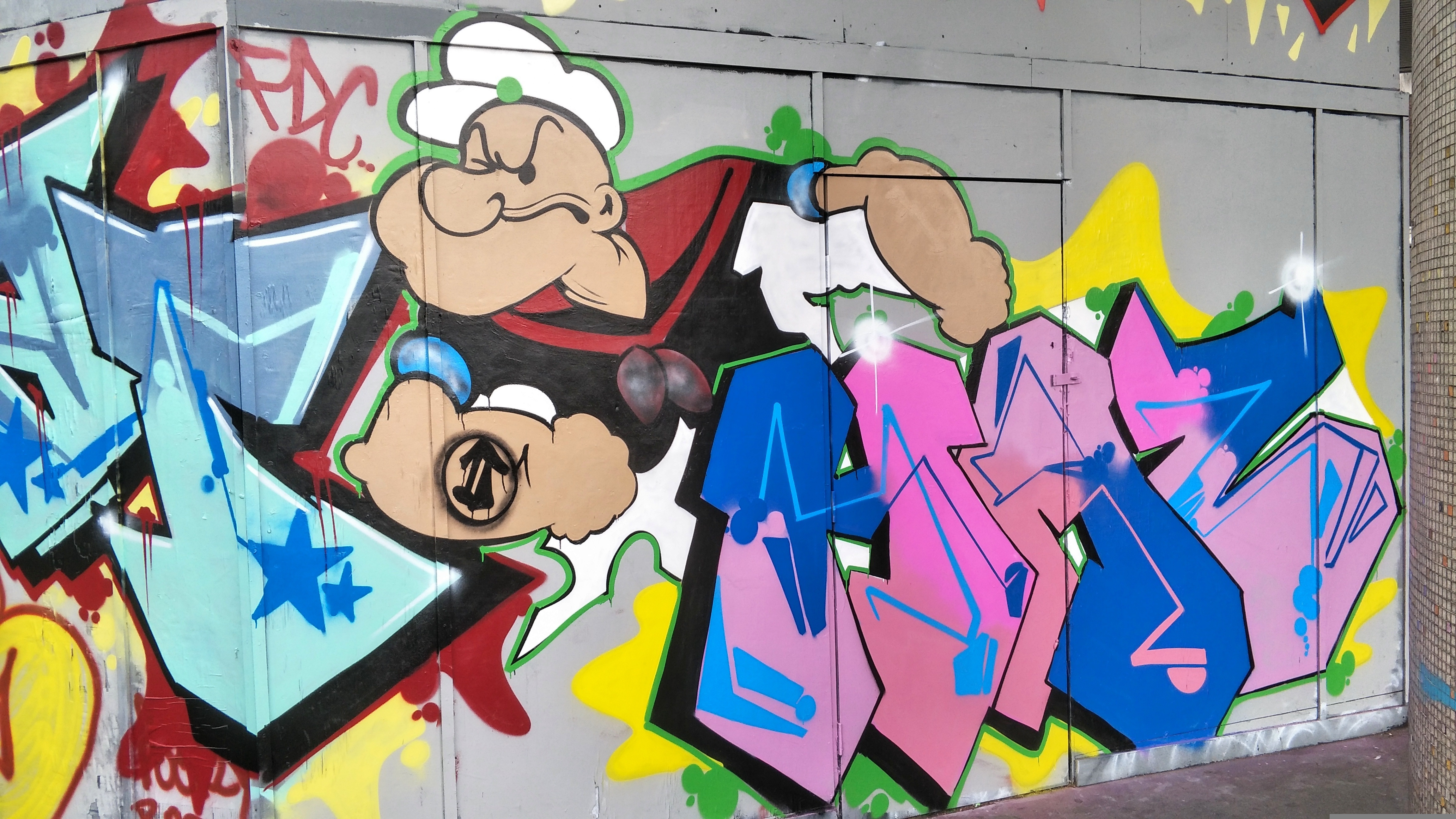 Grafiti sobre Popeye