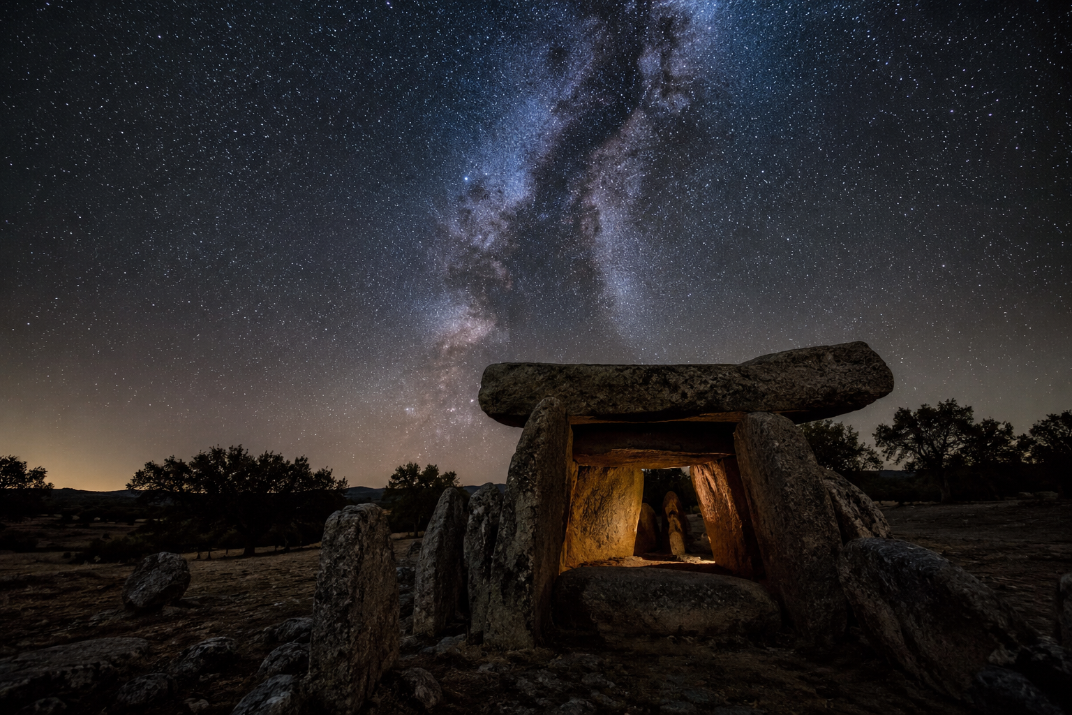 Se trata de un dolmen de corredor construido hace más de 4.000–5.000 años, integrado en una necrópolis megalítica más amplia
