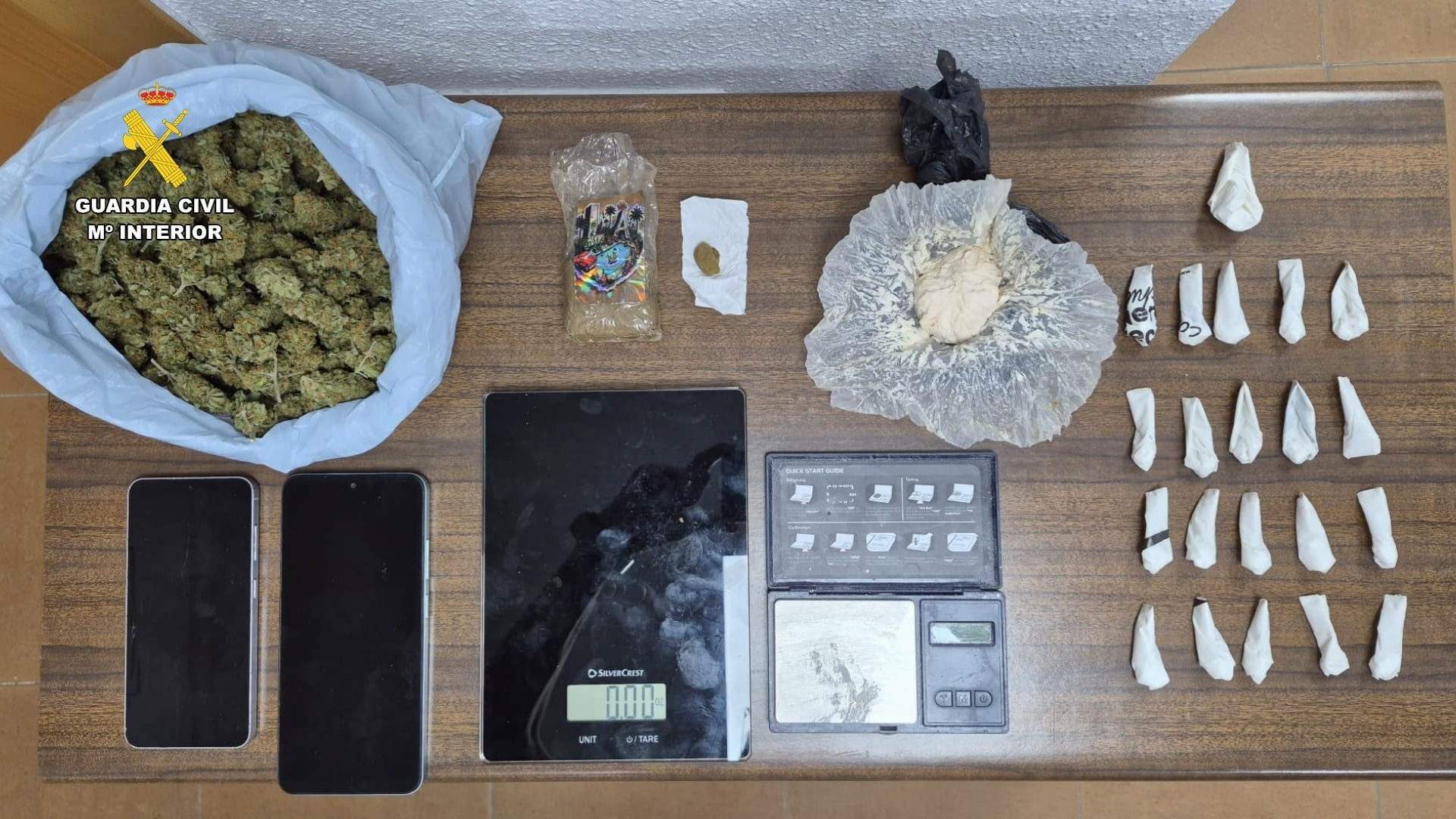 Operación antidroga de la Guardia Civil en Sierra de Gata