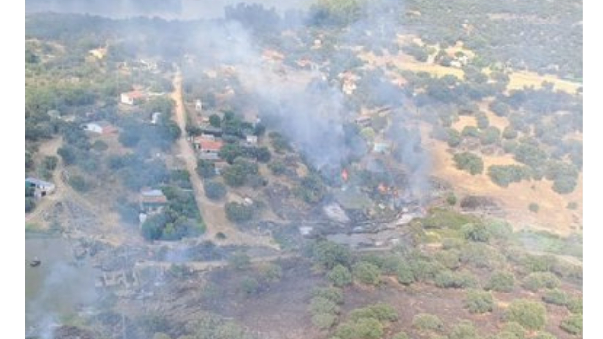 incendio forestal en Valdesalor