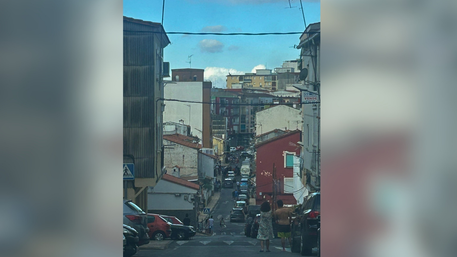 Calle Jerte de Plasencia donde se ha producido el enfrentamiento entre clanes familiares