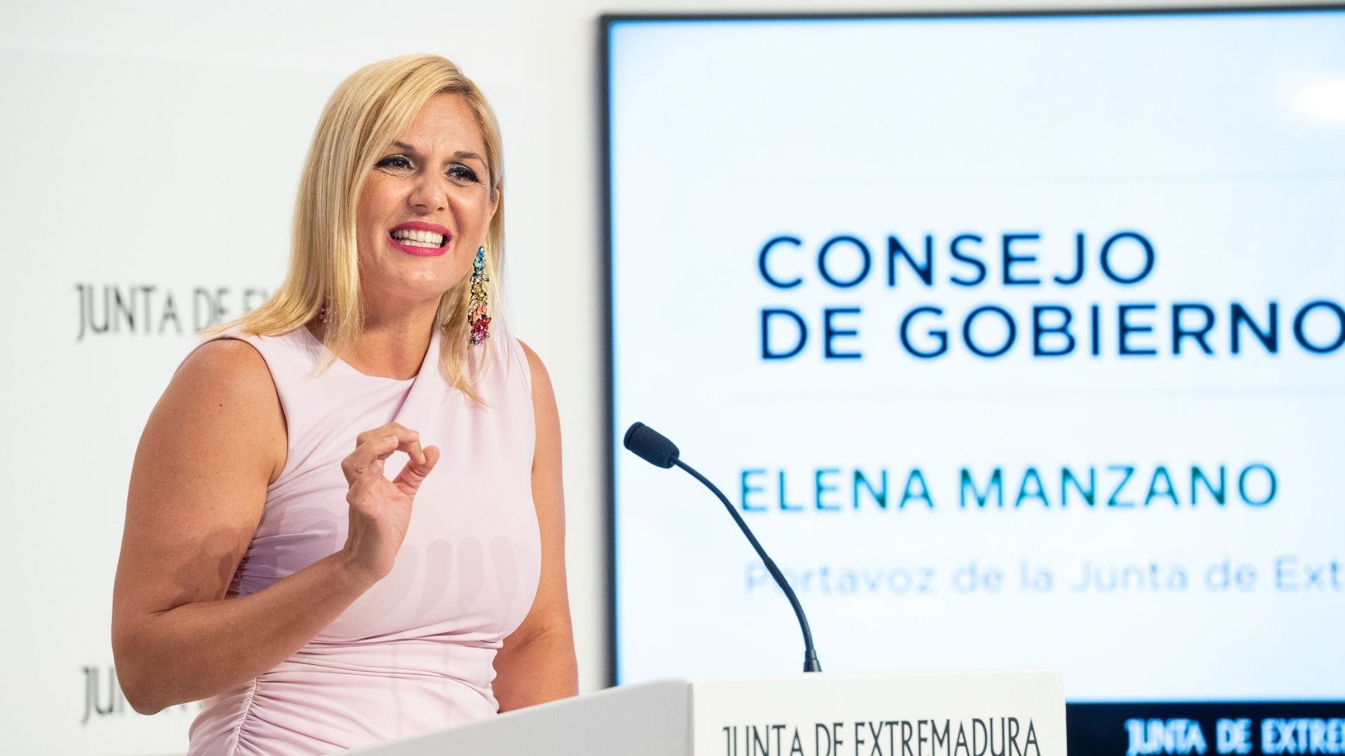 Elena Manzano, portavoz de la Junta de Extremadura