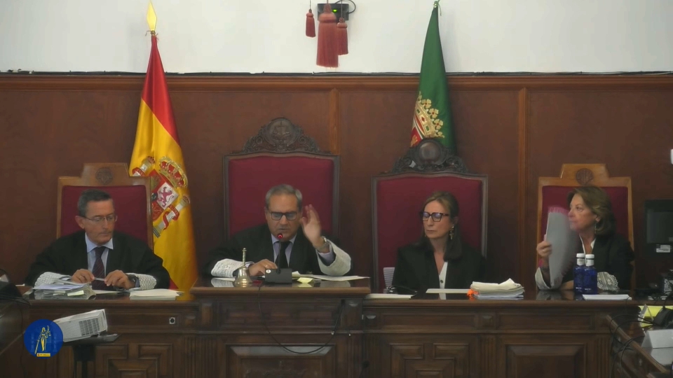 Interior de una sala de la Audiencia Provincial de Badajoz