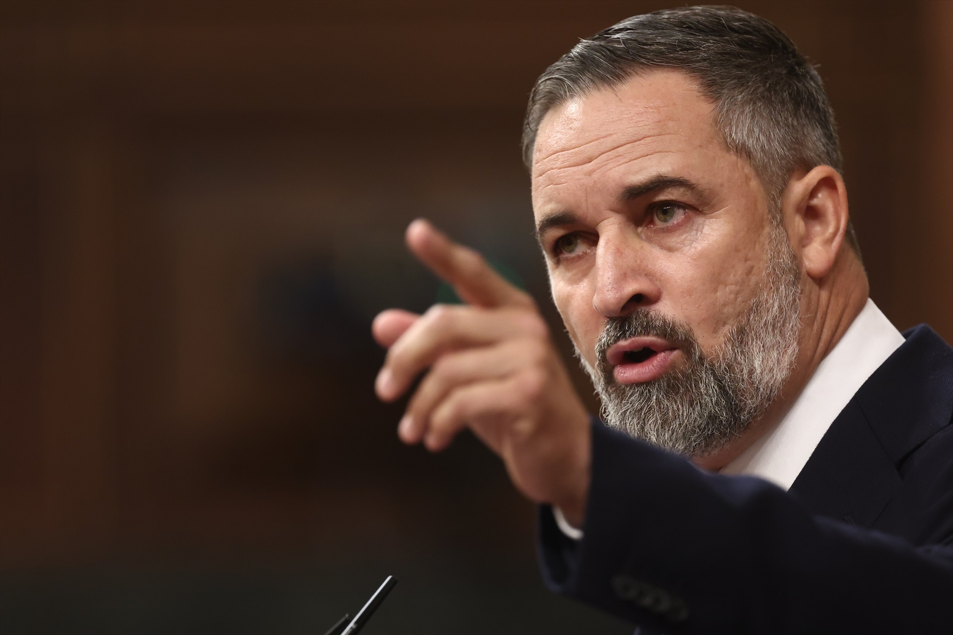 El presidente de Vox, Santiago Abascal
