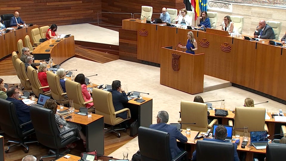 La presidenta de la Junta, durante su intervención en el último Debate sobre el estado de la región