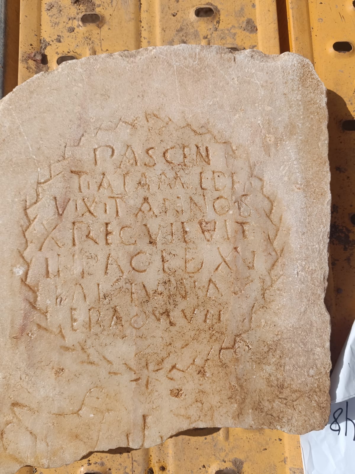  Tumba de una niña cristiana llamada Pascentia
