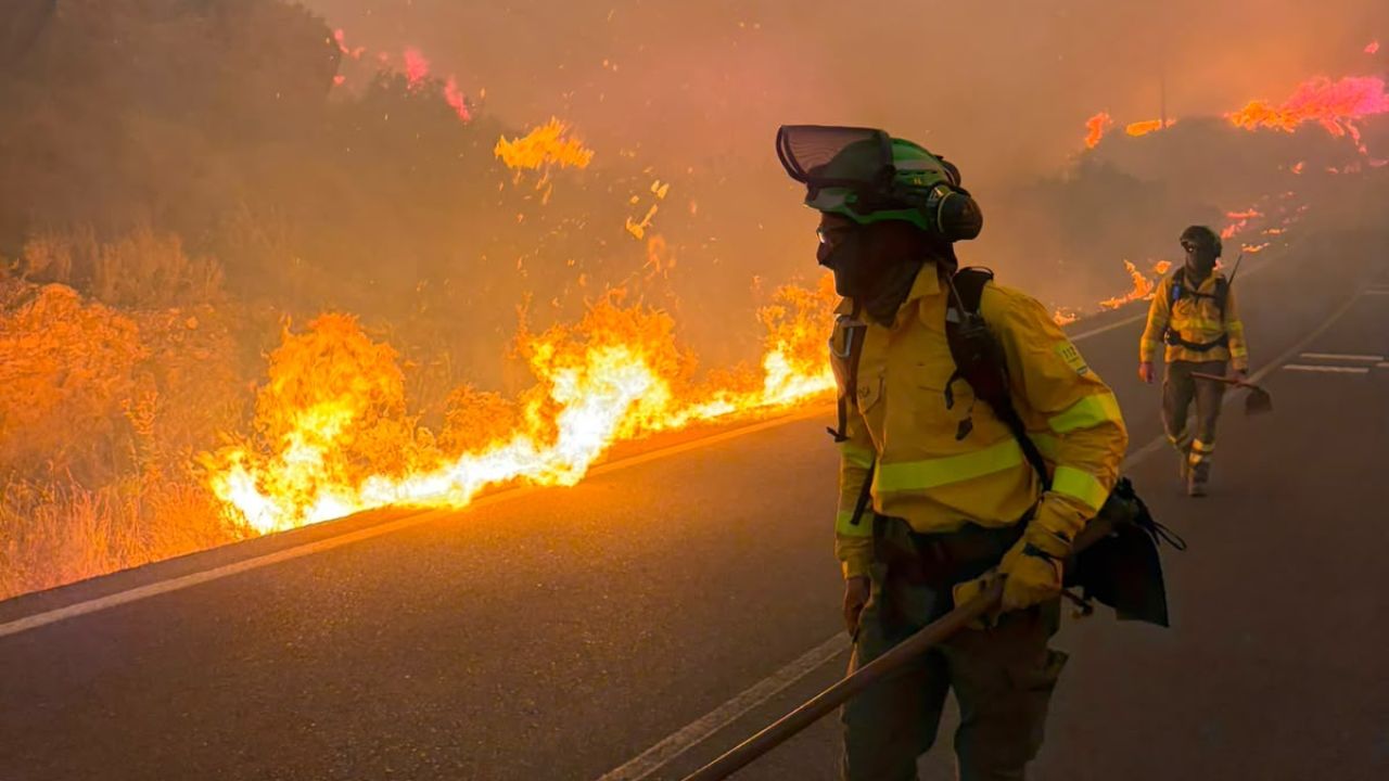 "Estamos ante un incendio muy complicado, que se ha extendido como la pólvora en una zona terriblemente escarpada"