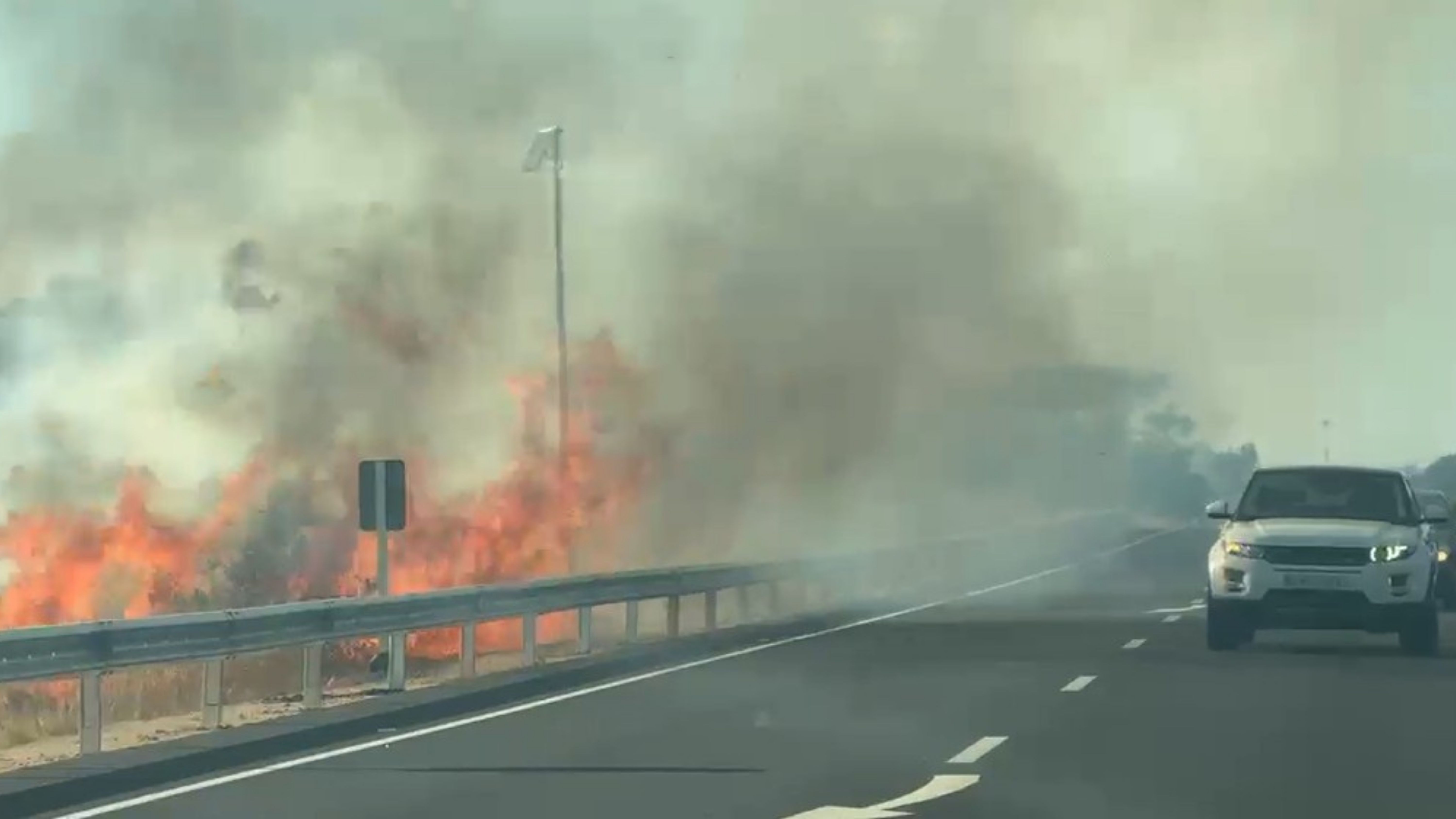 Incendio forestal en Badajoz