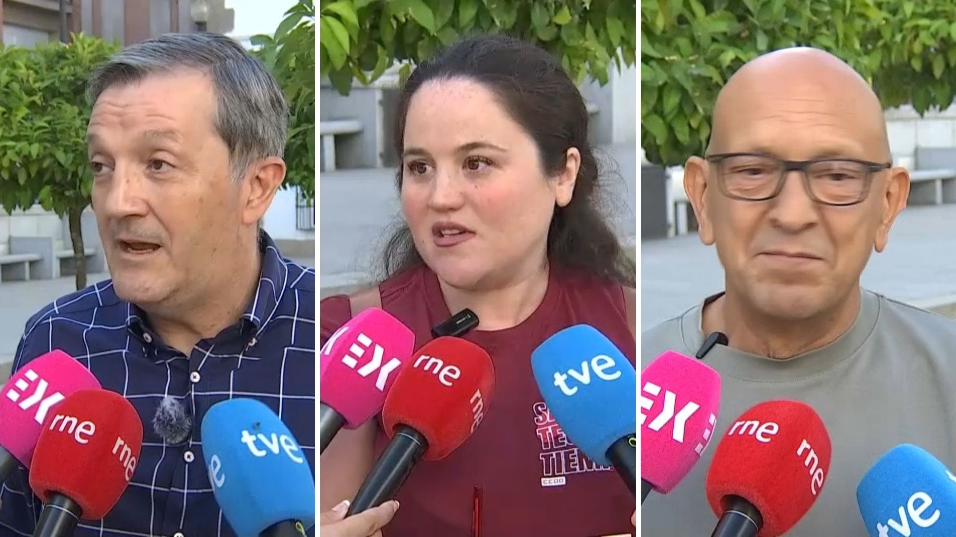 Representantes de los sindicatos CSIF, UGT y CCOO