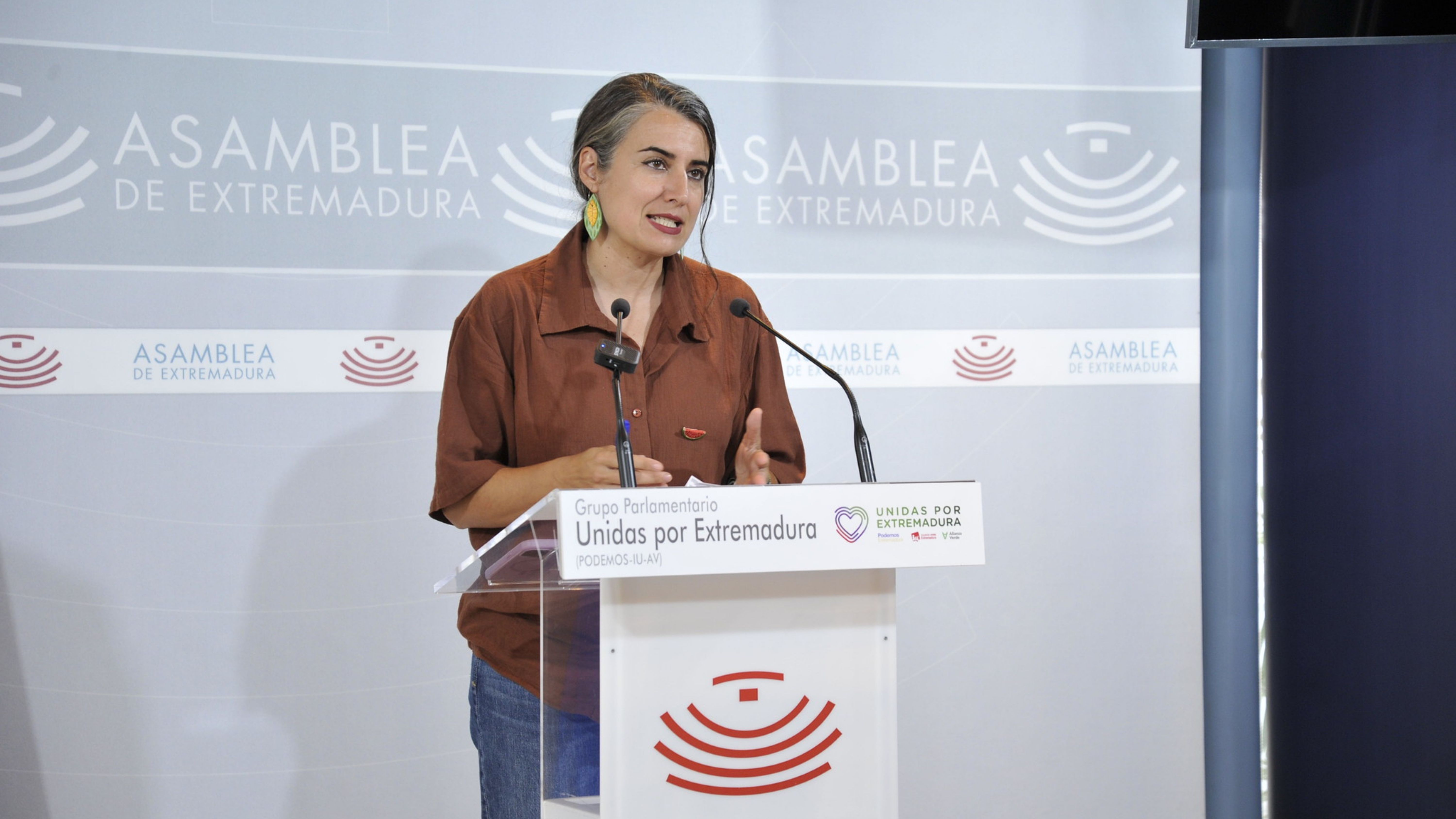 La portavoz de Unidas por Extremadura, Irene de Miguel.