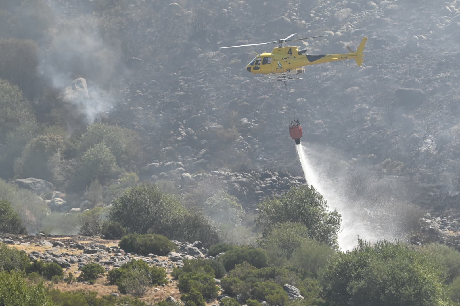 Efectivo de Plan Infoex en el incendio de Tornavacas