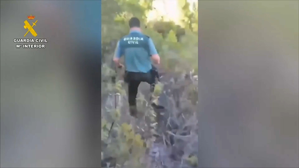 La Guardia Civil realizando labores de búsqueda del hombre que se había desorientado en Abadía
