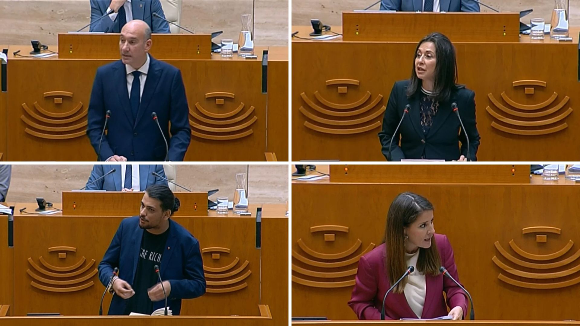 Representantes de los grupos parlamentarios en la Asamblea de Extremadura