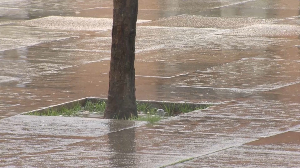 Calle del norte de la región durante un episodio de lluvias
