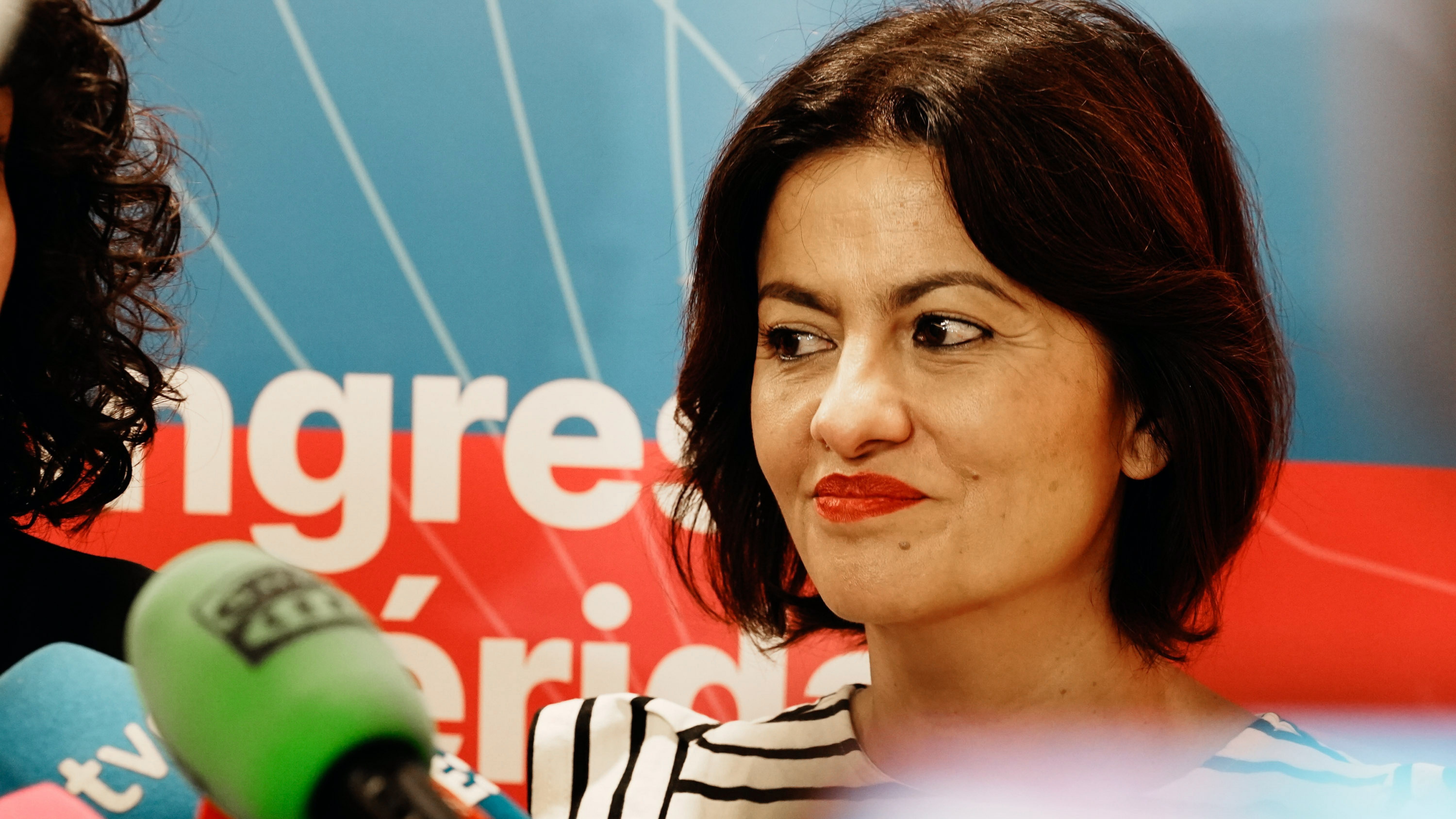 La ministra de Juventud e Infancia, Sira Rego, durante el IX del Congreso ‘Periodismo de migraciones’, en Mérida.