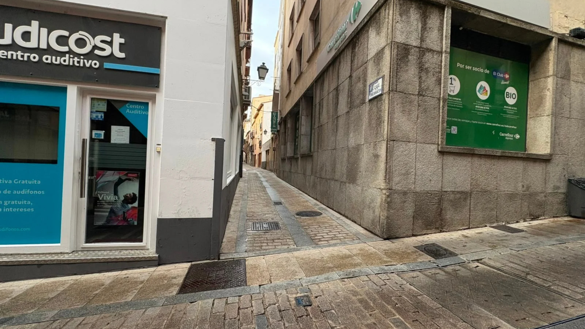 Calle donde se ha producido el apuñalamiento en Plasencia