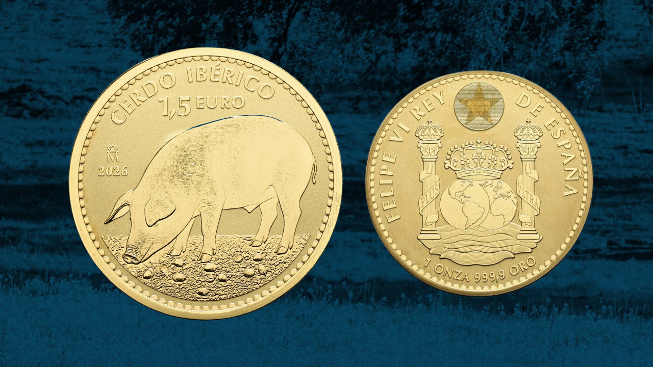 Moneda dedicada al cerdo ibérico
