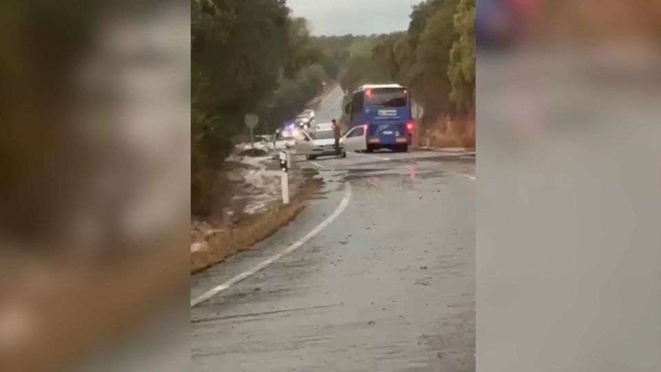 Carretera afectada por las últimas lluvias