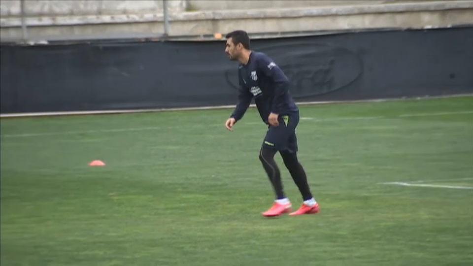 Iosu Villar en un entrenamiento durante la campaña 2019-20