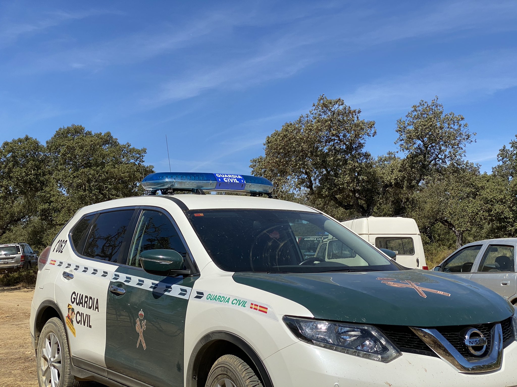 Dispositivo de búsqueda de Valentín Burgos, esta mañana en Deleitosa