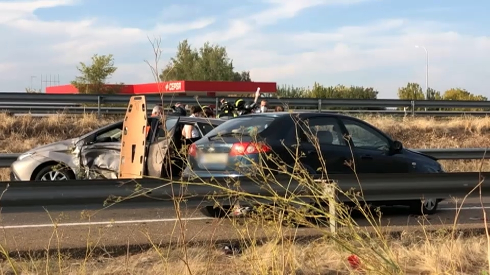 Accidente A-5, cerca de Arroyo de San Serván