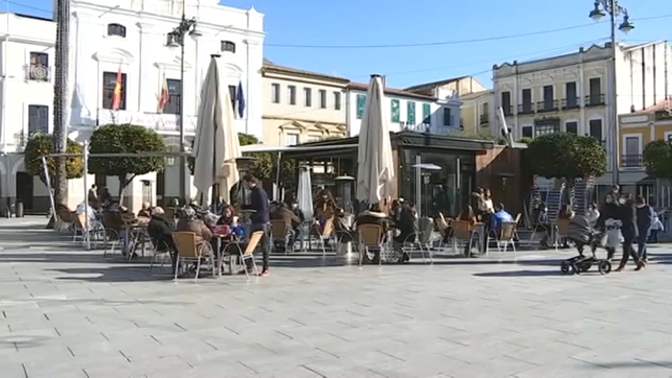 Terraza en la Plaza de España de Mérida