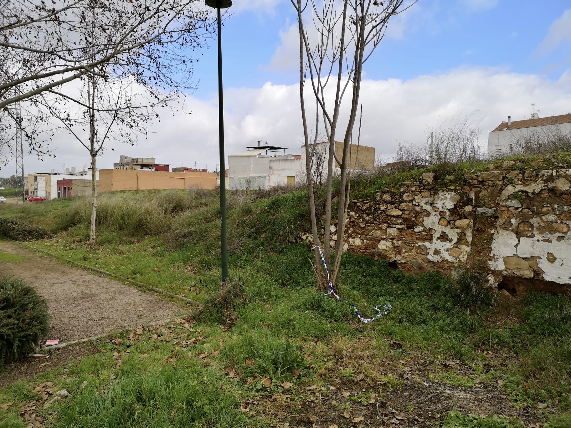 Lugar del Parque del Rivillas donde ha sido hallado un hombre muerto