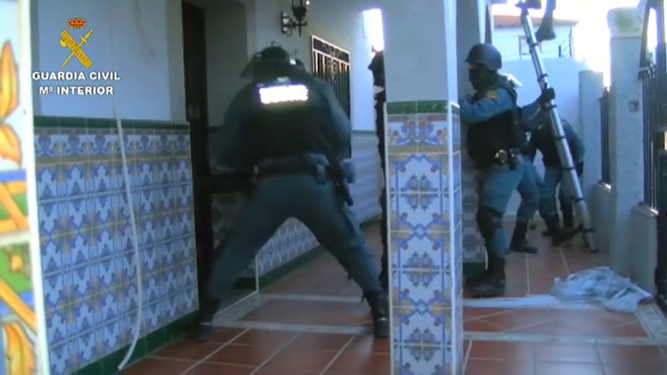 Actuación de la Guardia Civil en la operación antidroga de Villa del Campo