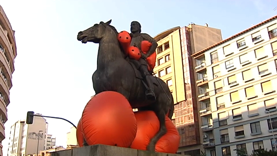 Instalacción artística en Cáceres