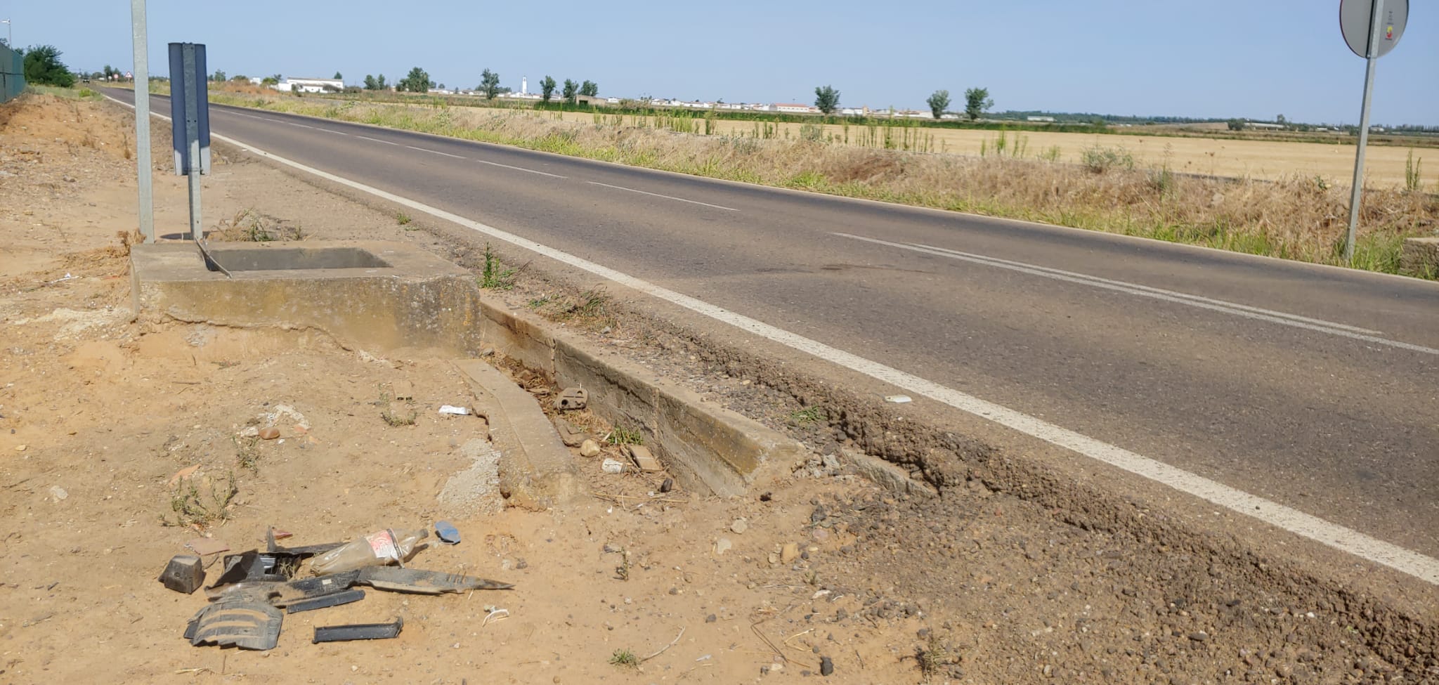 Accidente carretera EX.209 Pueblonuevo del Guadiana
