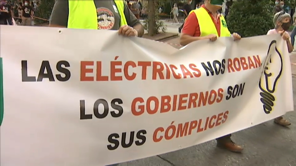 Protesta contra las eléctricas