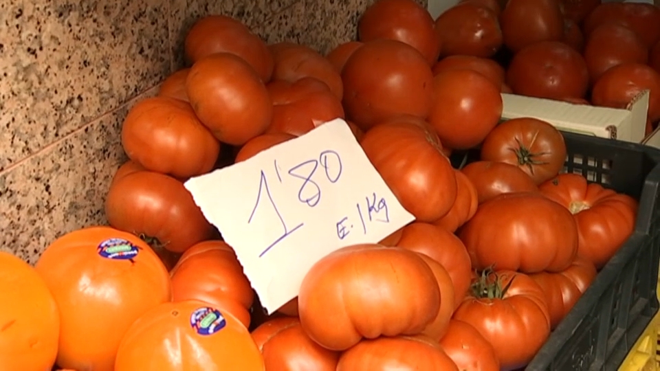 Precio del tomate en una frutería de Mérida