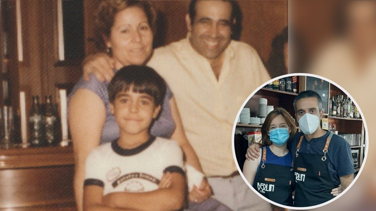 Isabel, Ricardo y su hijo, actual propietario del Berlín junto a Paloma, su esposa