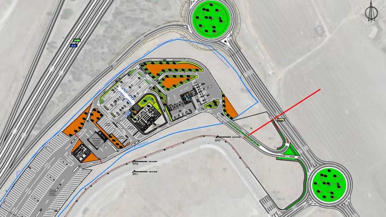 Planos de acceso al área de servicio que contempla el proyecto