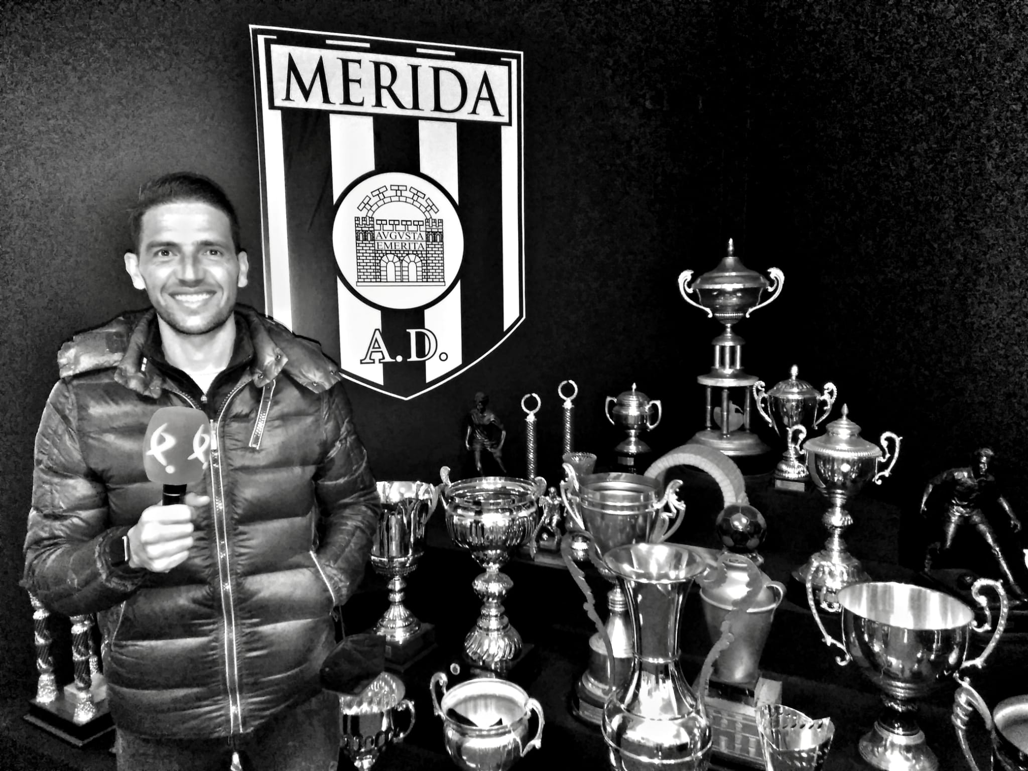 David Rocha, en la sala VIP del estadio Romano.