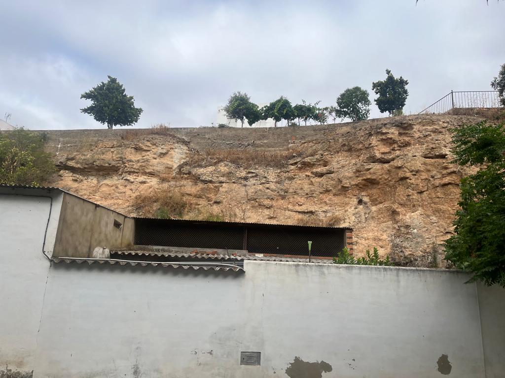 Muro del que cayó un chico de 12 años en La Albuera
