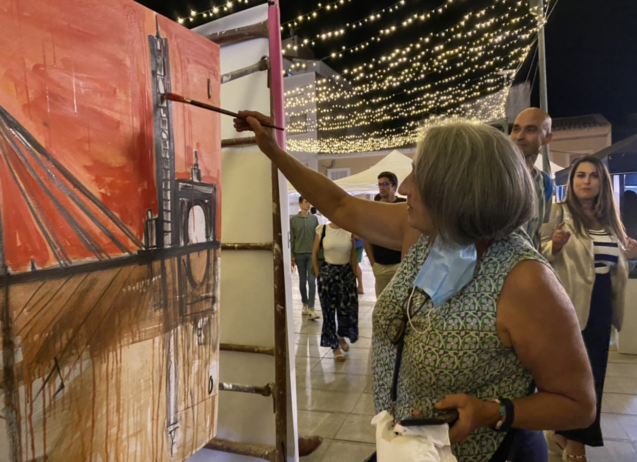 Una de las 200 artistas que han participado en esta edición de 'La Noche en Blanco'