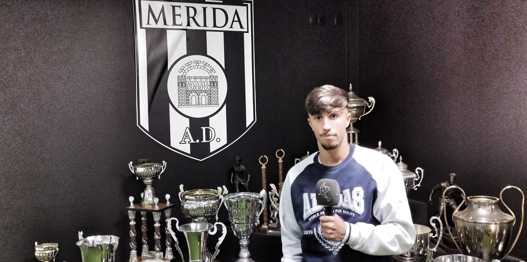 David Larrubia en el estadio Romano de Mérida.