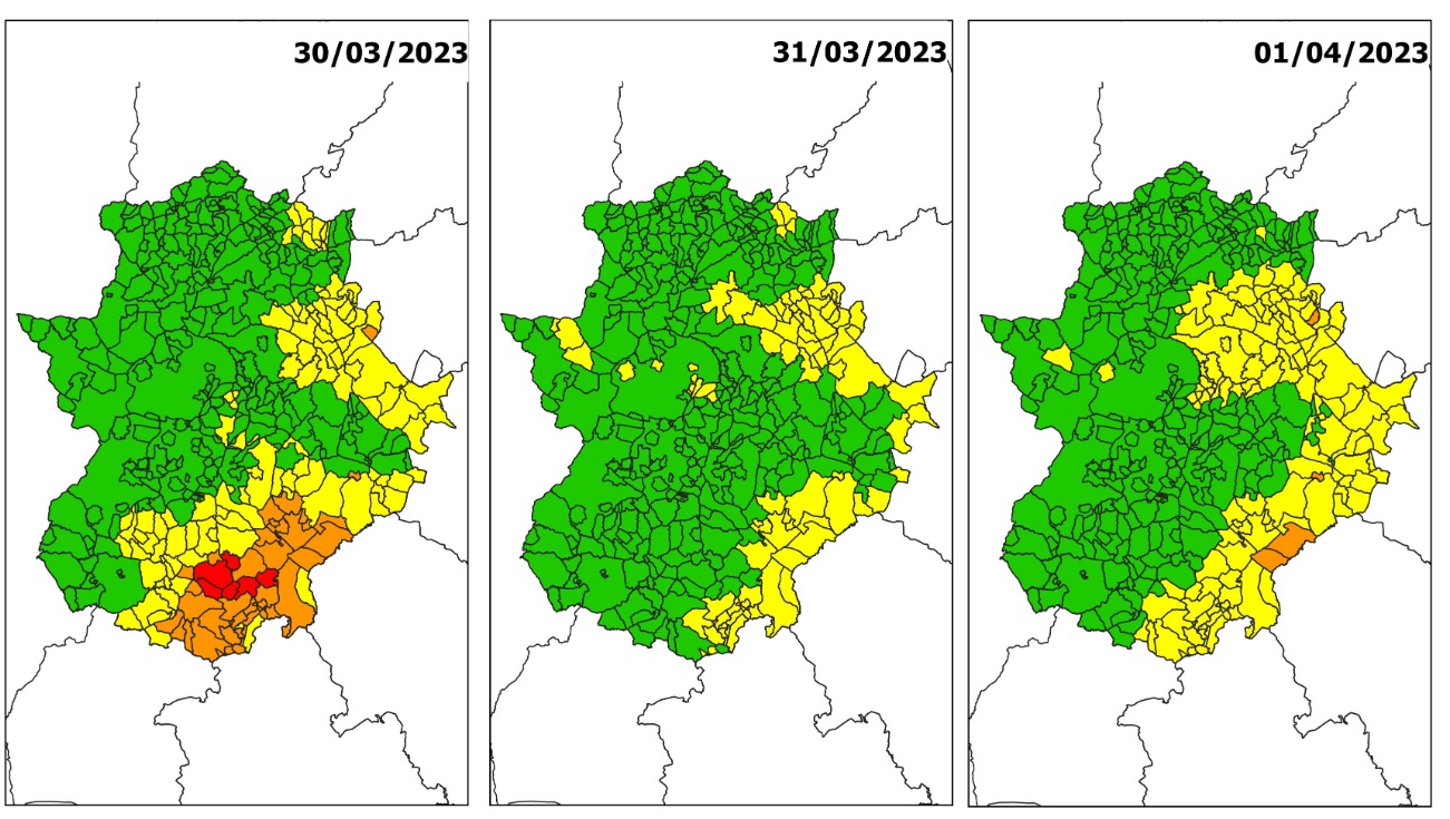 Mapa riesgo de incendio forestal