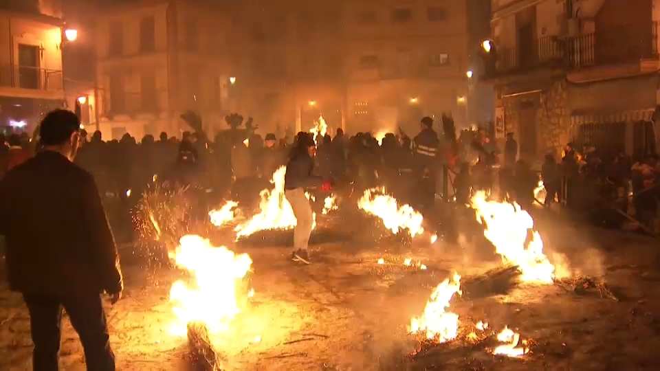 Un momento de la celebración de Los Escobazos