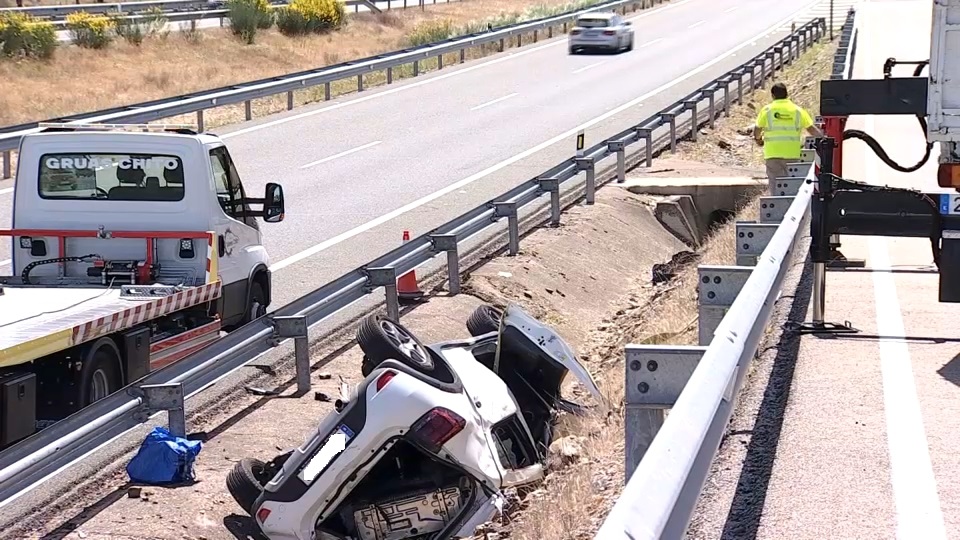 Accidente en la A-5 cerca de Jaraicejo