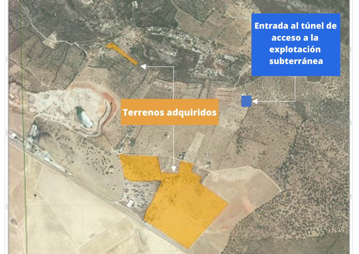 Terrenos del proyecto de la mina de litio en Cáceres
